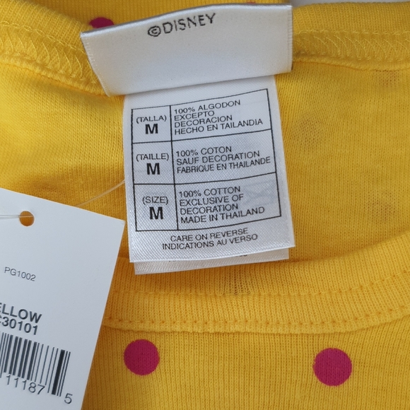 Disney Yellow Tank Top with Pink Dots and Eeyore Design - NWT - Picture 5 of 8